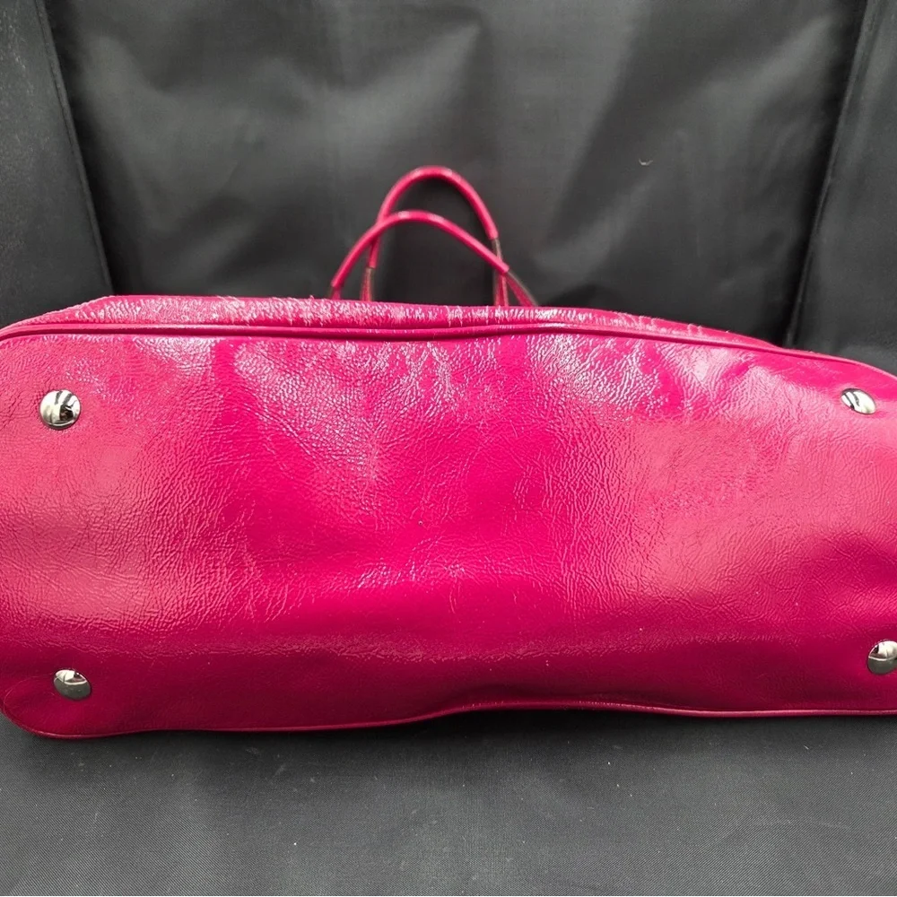 Coach Pink Leather Kisslock Tote Bag